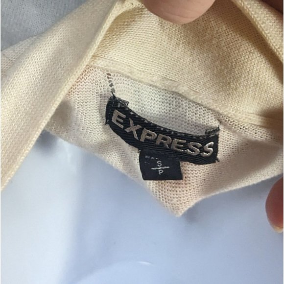 Express Grey And White Striped Cardigan - Picture 10 of 10
